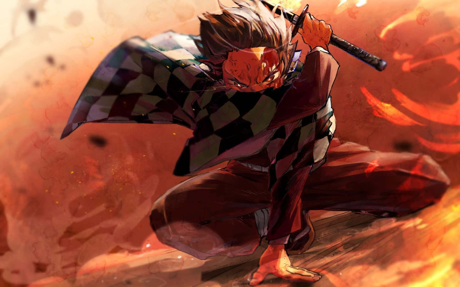 Image Unleash The Power Of Demon Slayer With This High-performance Laptop Wallpaper