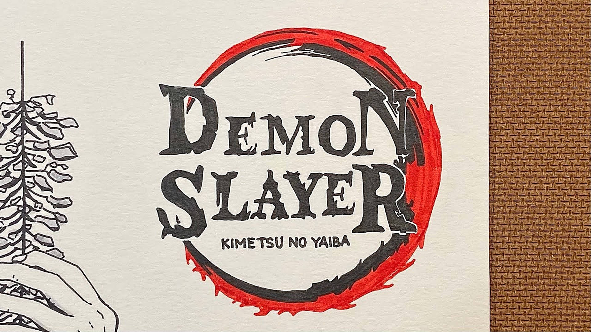 Demon Slayer Logo Art Wallpaper
