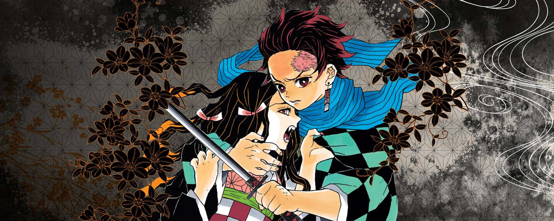Gåmed Tanjiro Och Hans Vänner På Deras Uppdrag Att Rädda Nezuko I Demon Slayer Manga. Wallpaper