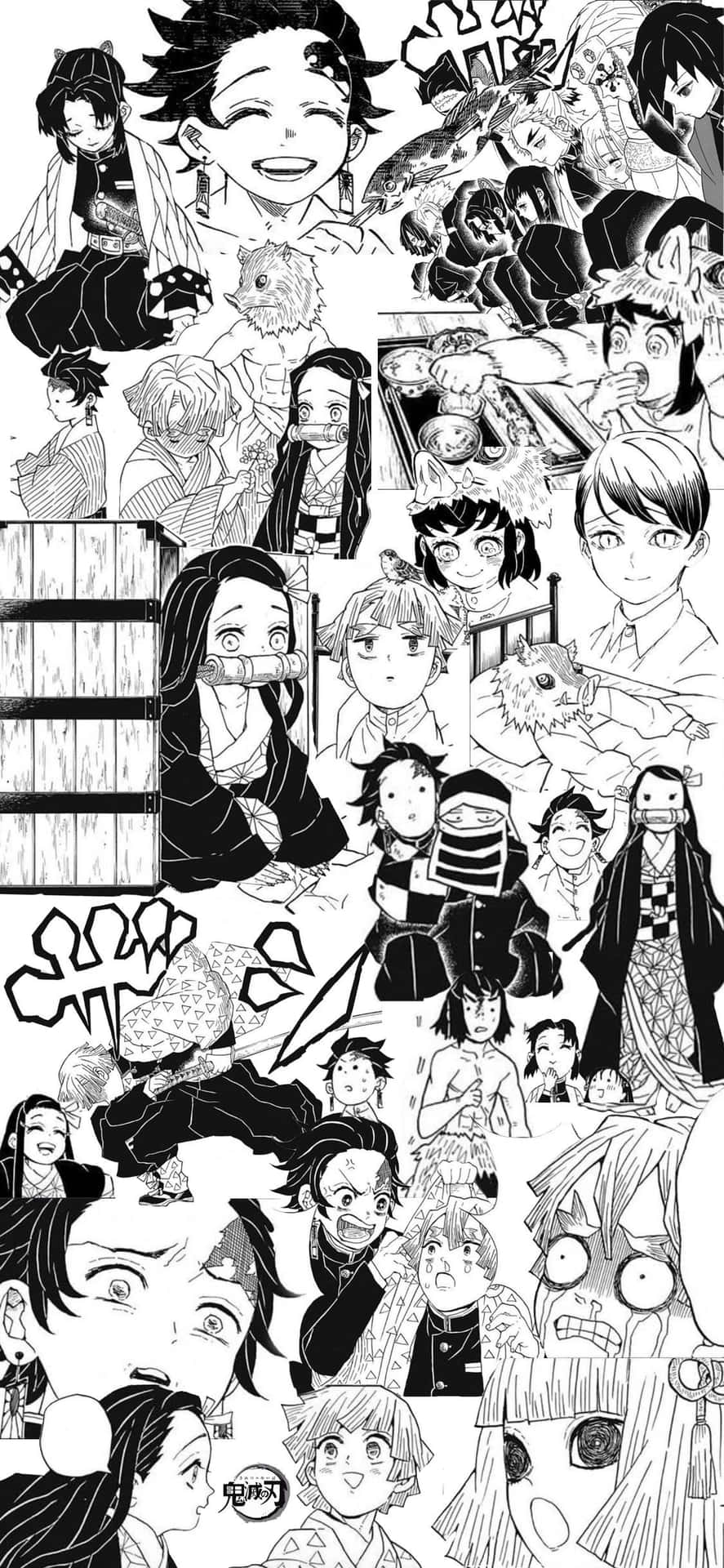 Demon Slayer Manga Lovely Illustration Wallpaper