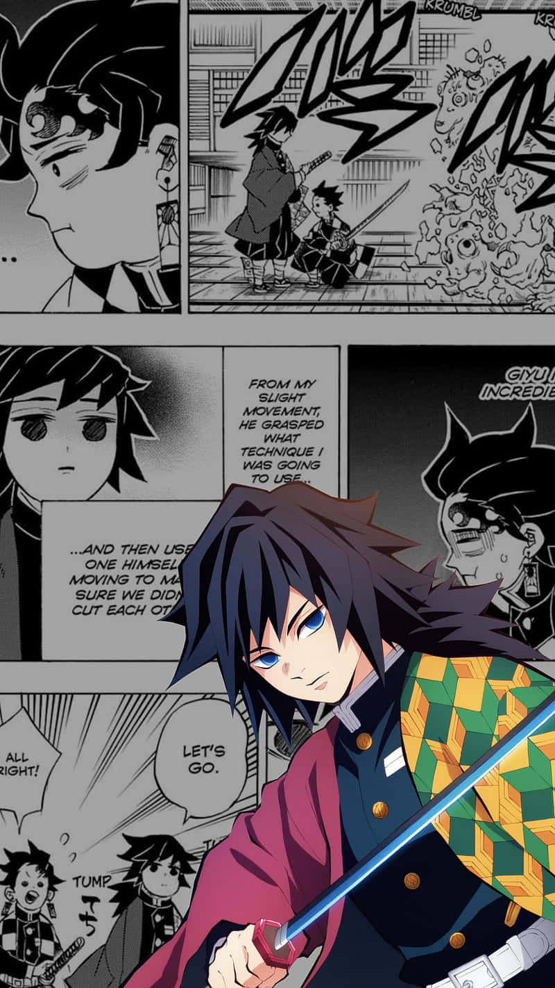 Demon Slayer Manga Action Sequence Wallpaper