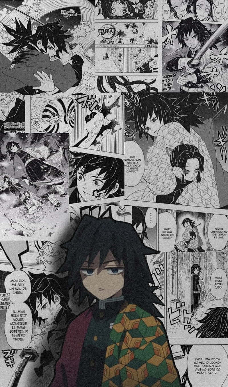 Demon Slayer Manga Collage Tomioka Giyu Wallpaper