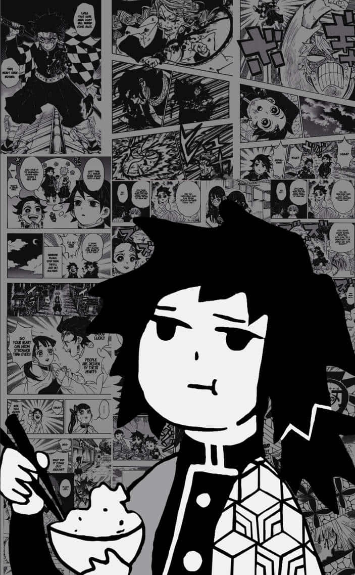 Demon Slayer Manga Collagewith Character Wallpaper