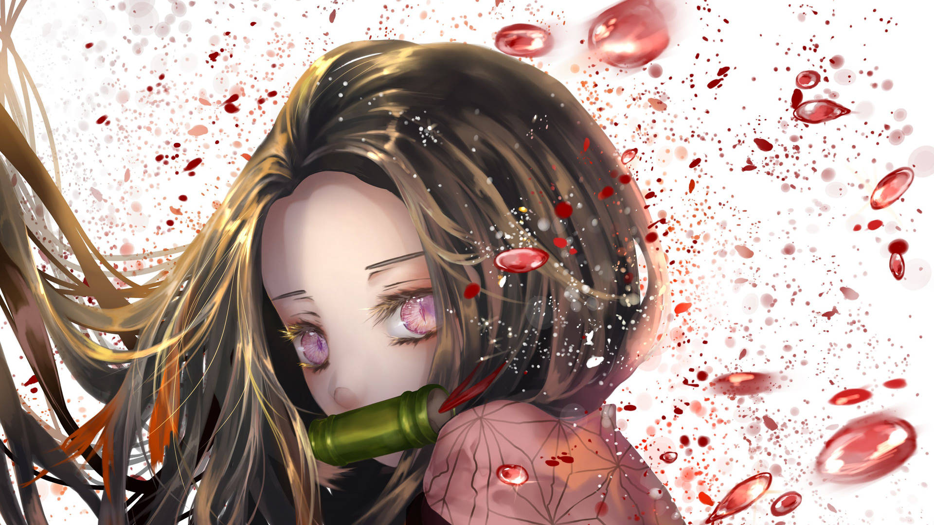 Demon Slayer Nezuko Cute Face Wallpaper