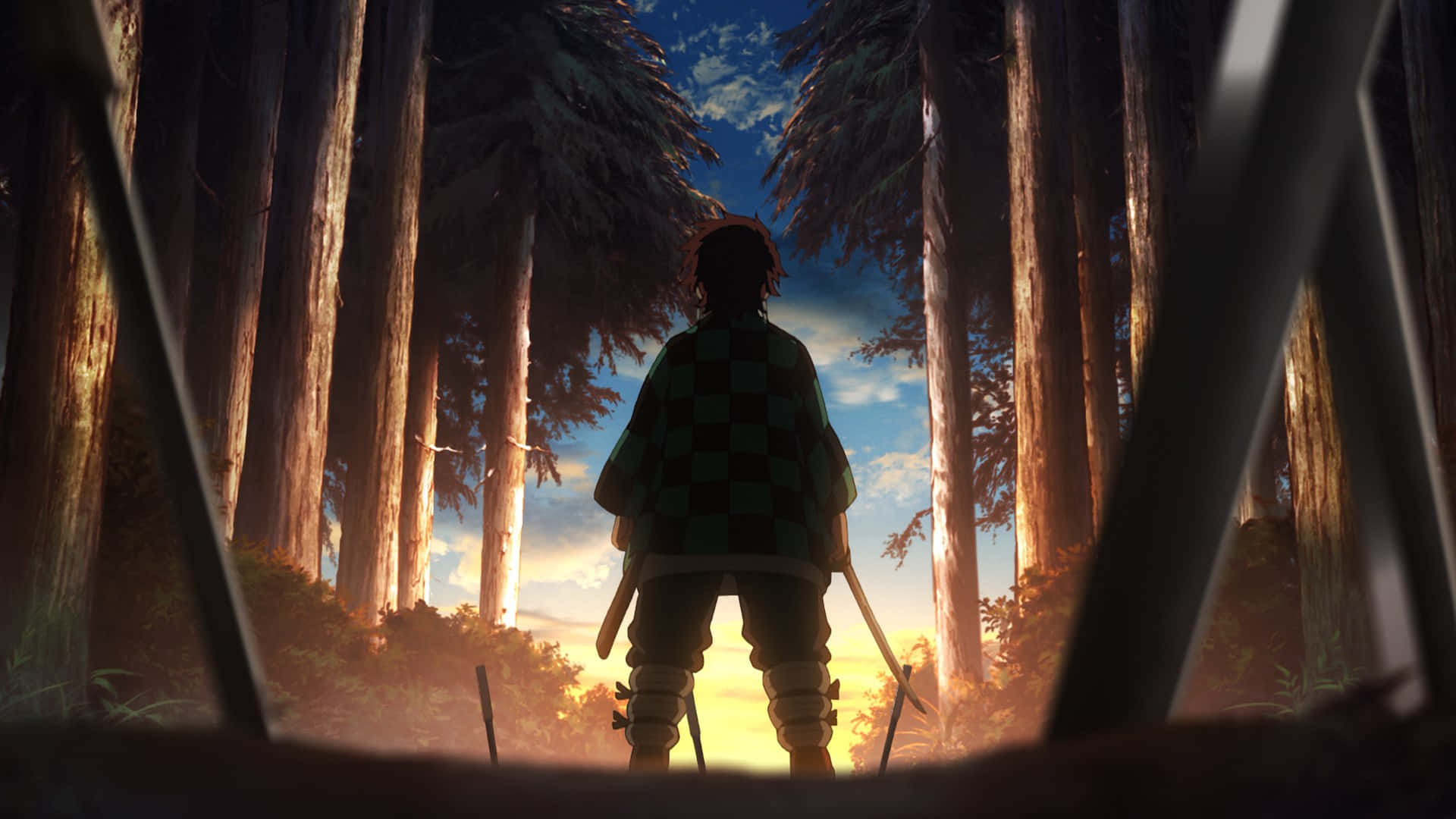 The Beautiful Scenery of the Demon Slayer's Journey Wallpaper