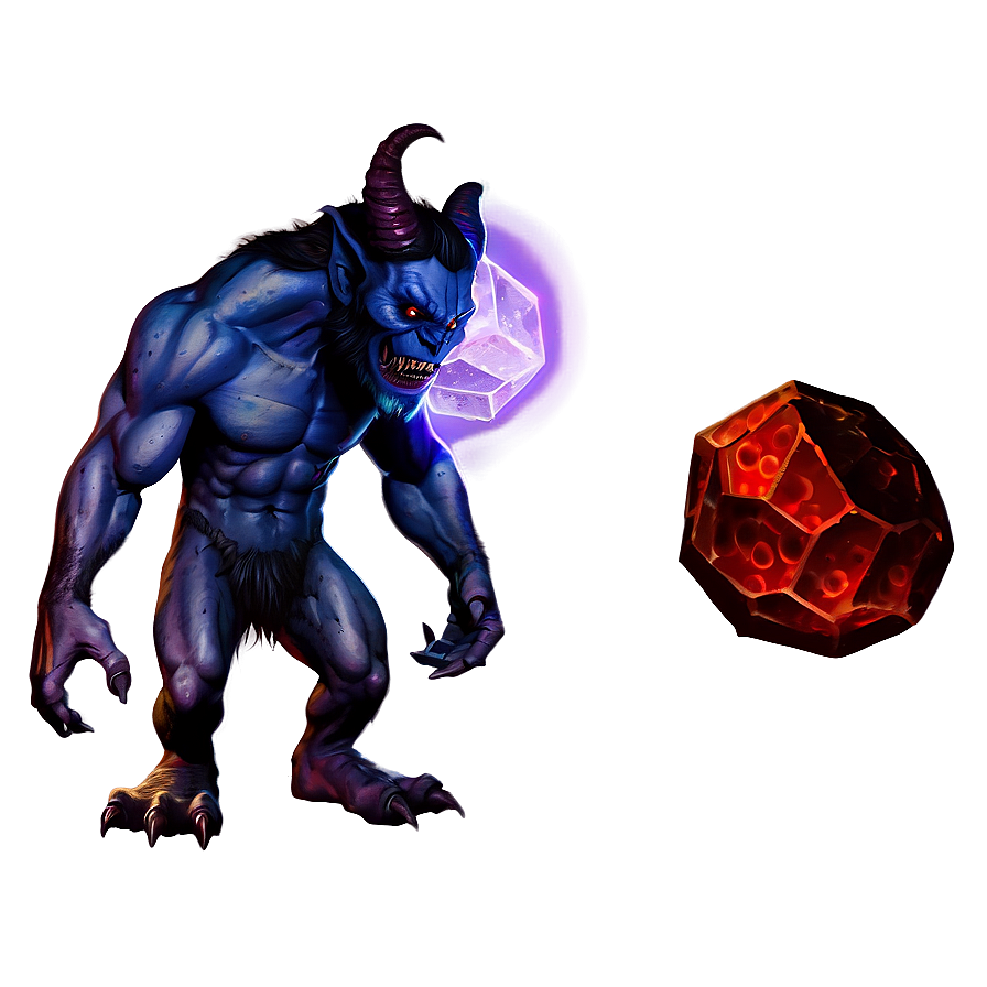 Demon With Crystal Png Bgh PNG