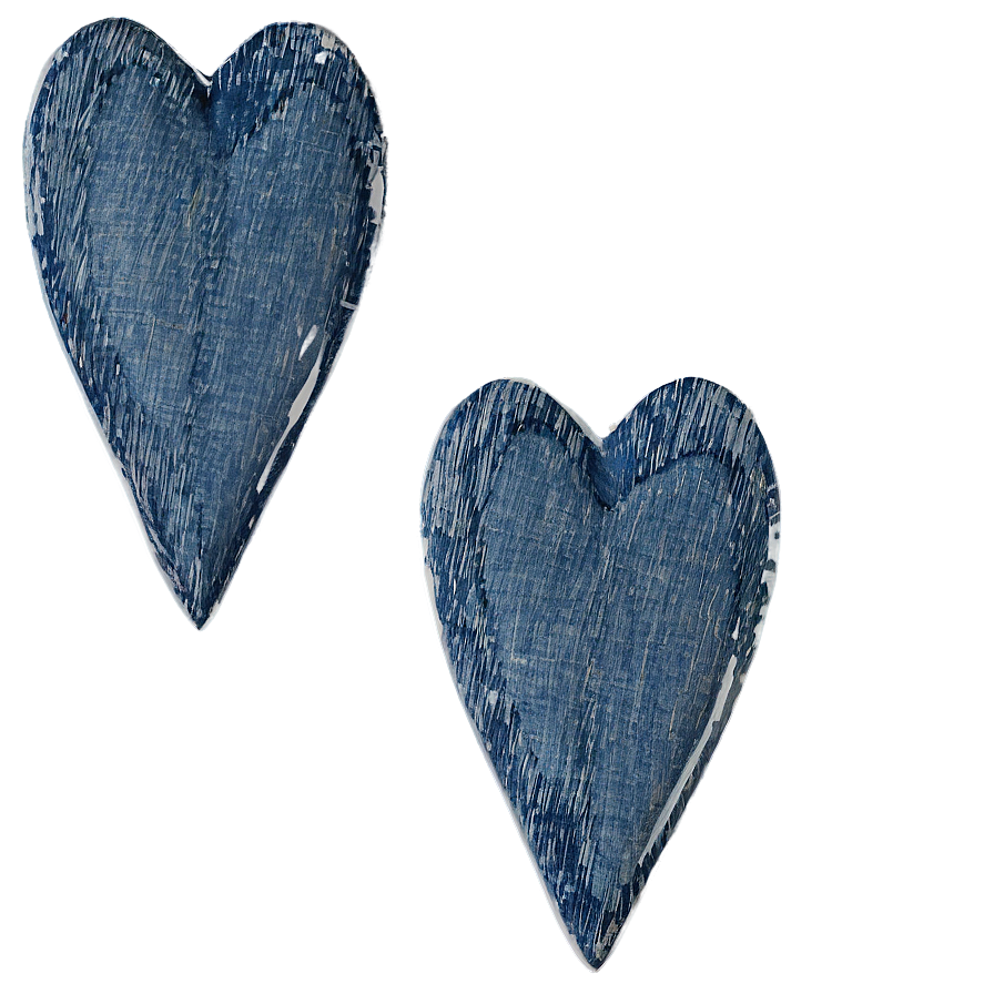 Denim Blue Heart Png 14 PNG