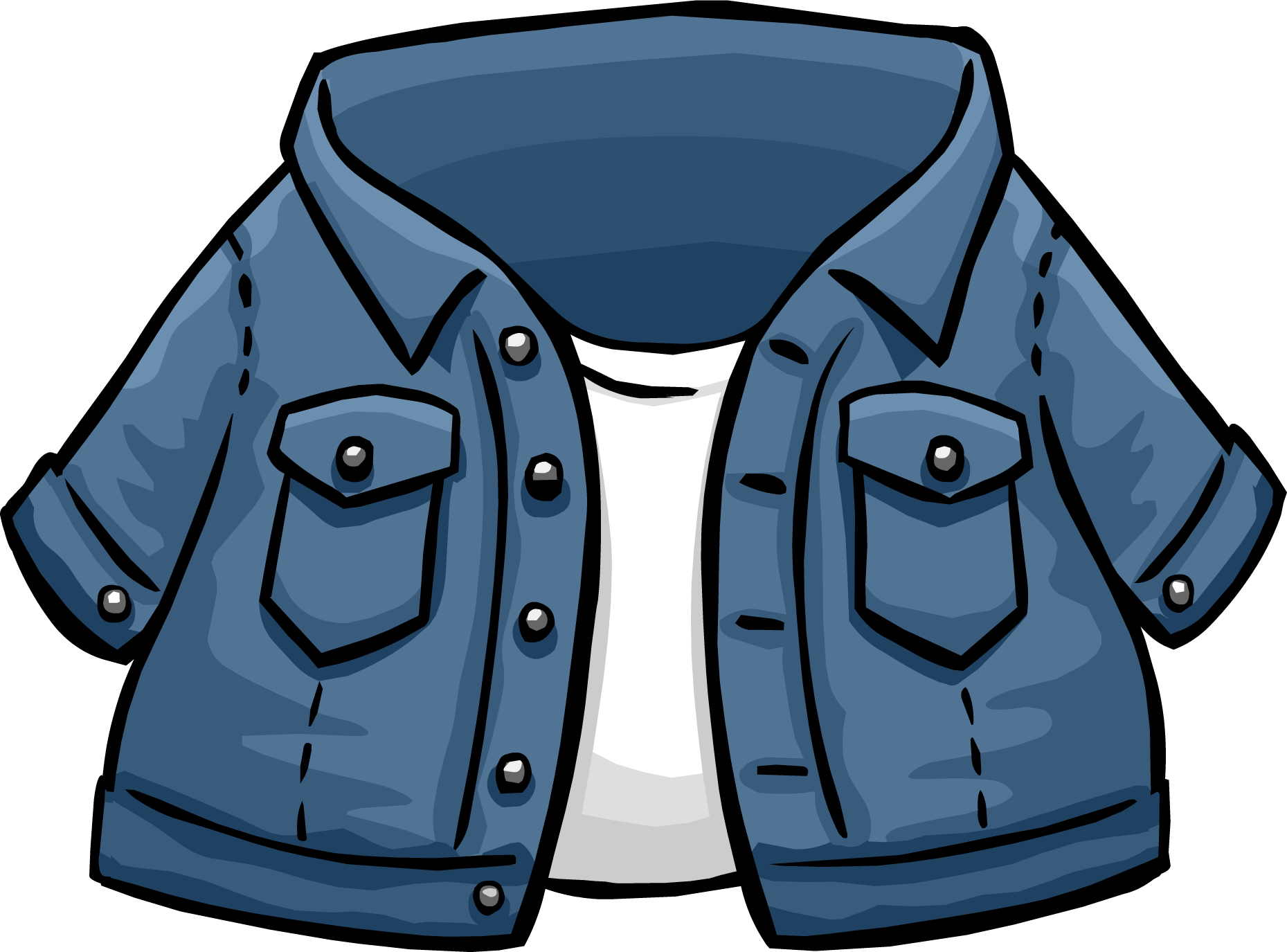 Denim Jacket Cartoon Illustration PNG