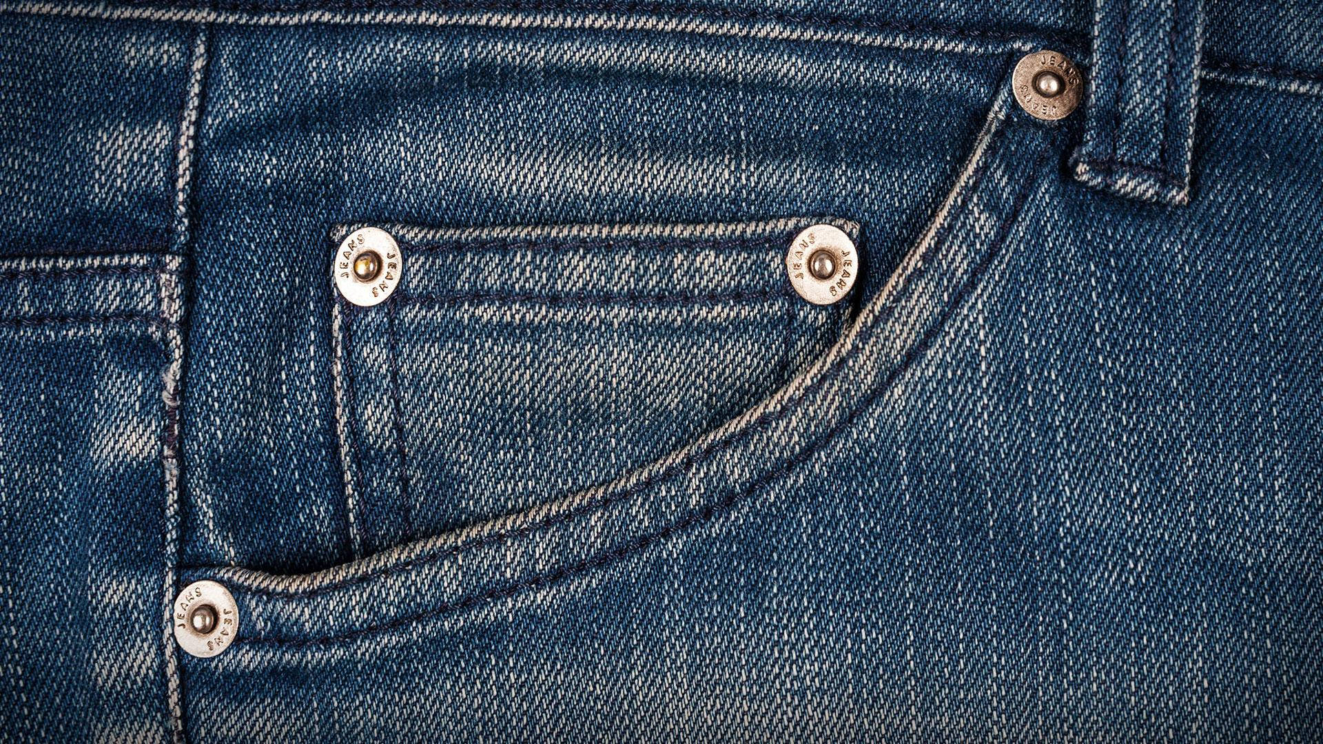 Denim Jeans Front Pocket Design Wallpaper