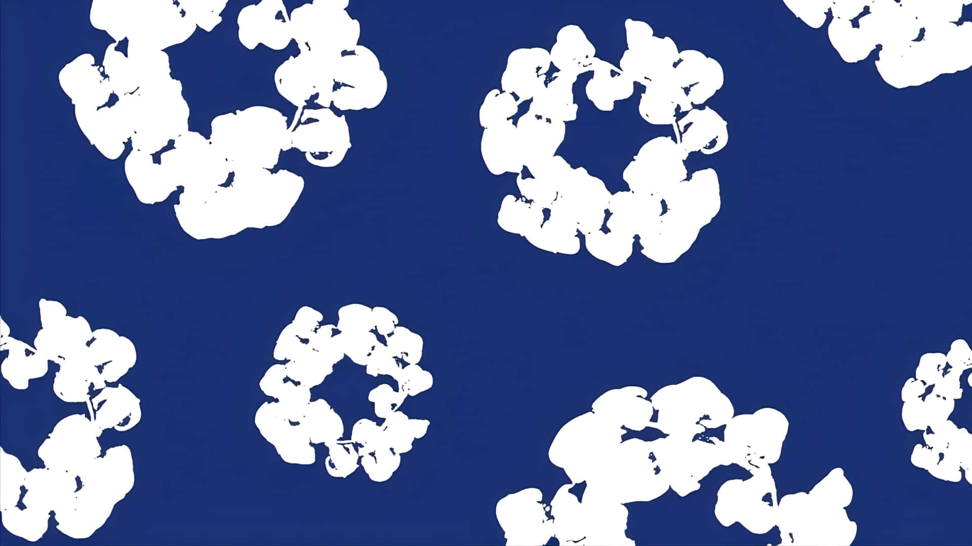 Patrón Floral De Denim Tears Fondo de pantalla