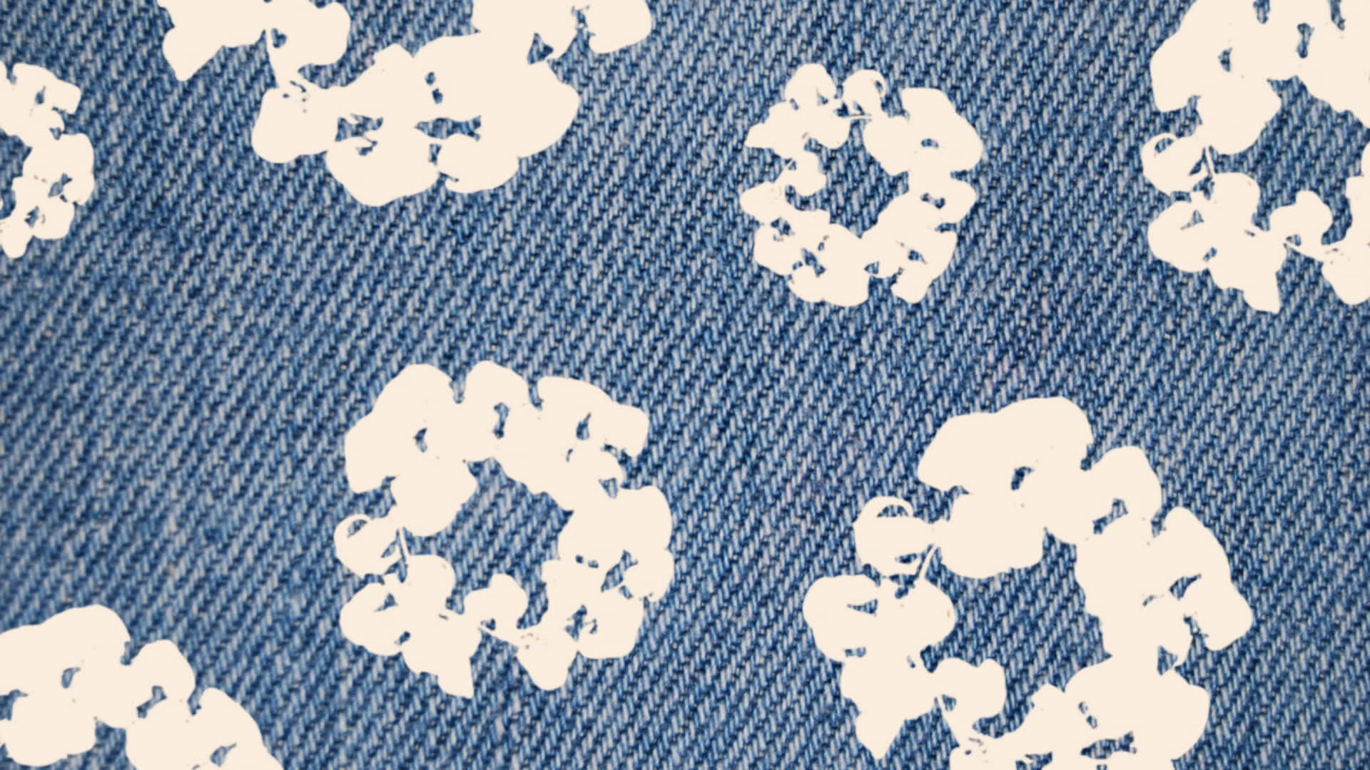 Patrón Floral De Denim Tears Fondo de pantalla
