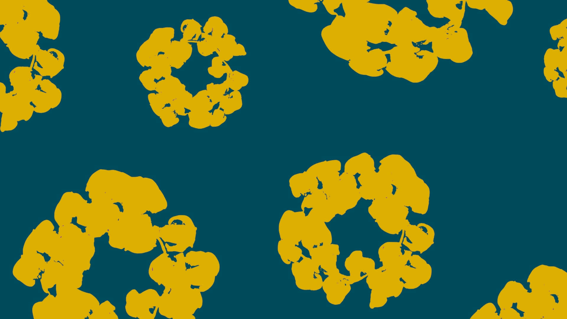 Patrón Floral De Denim Tears Fondo de pantalla