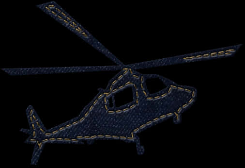 Denim Texture Helicopter PNG