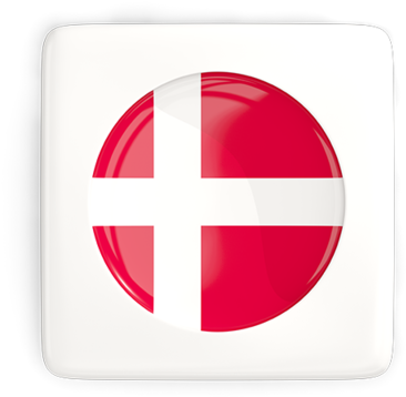 Denmark Flag Button PNG