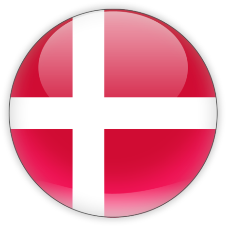 Denmark Flag Button PNG