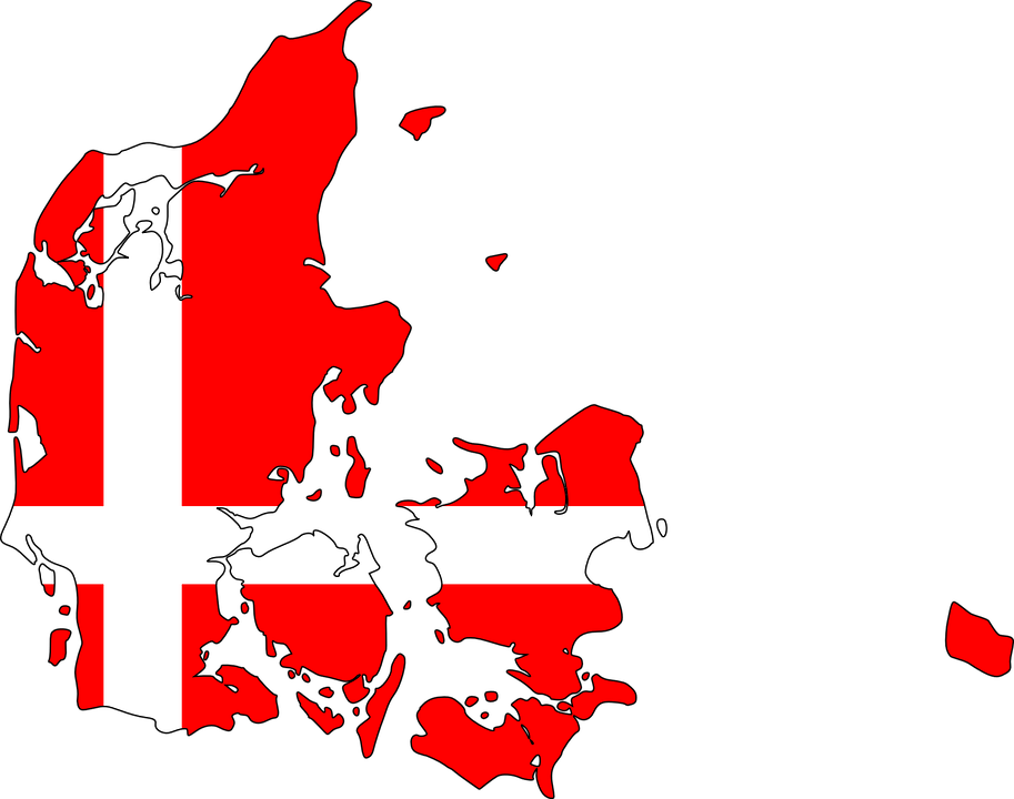 Denmark Flag Map PNG