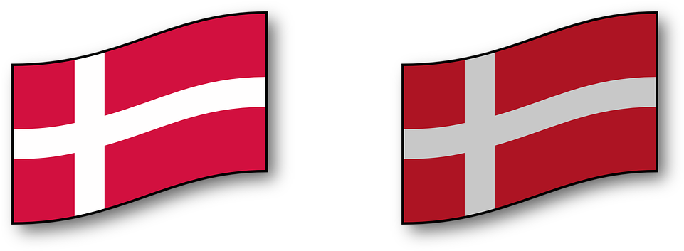 Denmark Flags Waving PNG