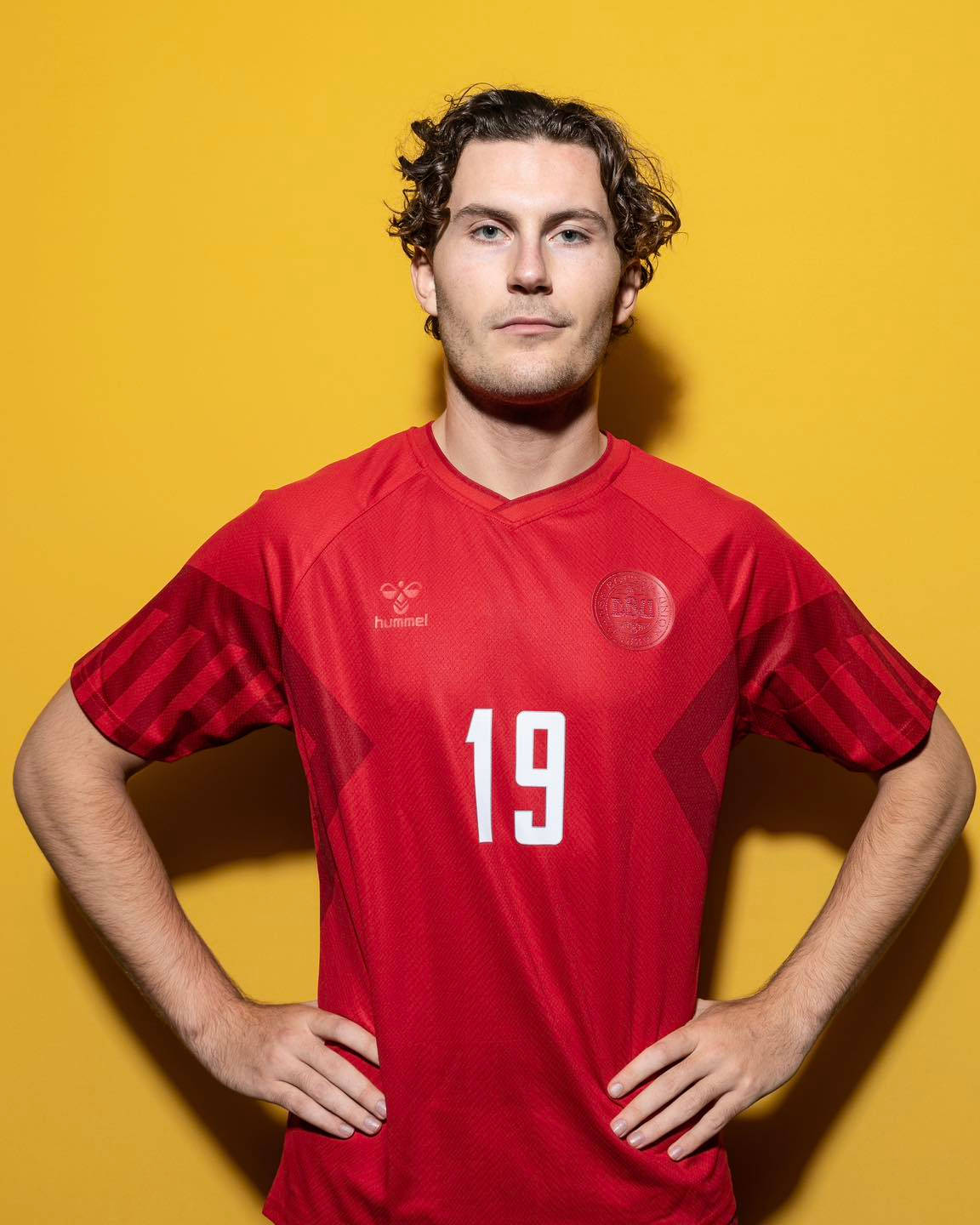Denmark National Football Team Jonas Wind Photoshoot Wallpaper