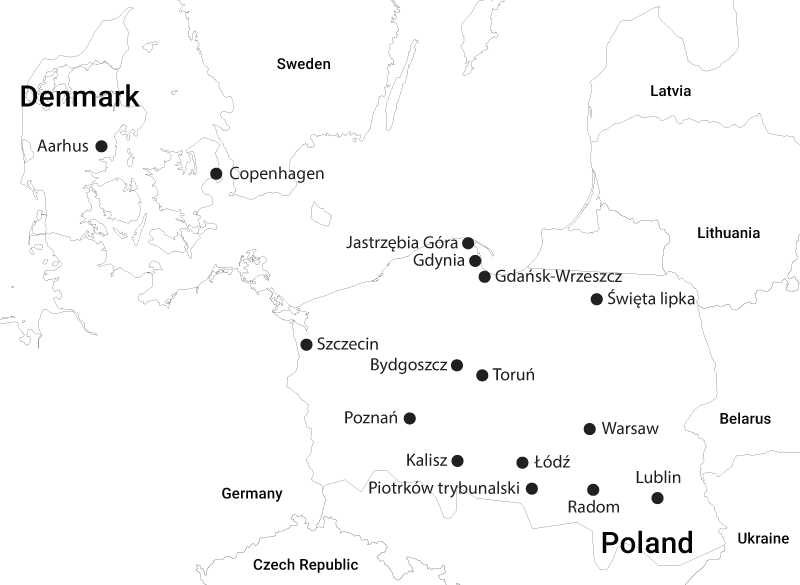 Denmarkand Poland Map PNG