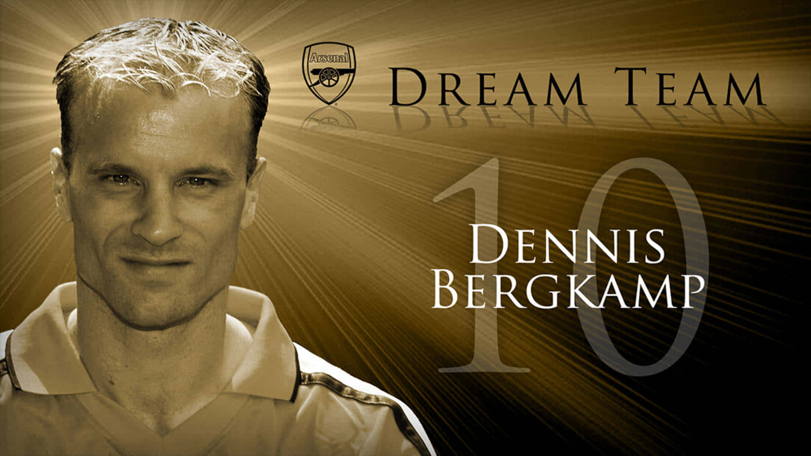 Dennis Bergkamp Arsenal Drømmehold Tapet Wallpaper