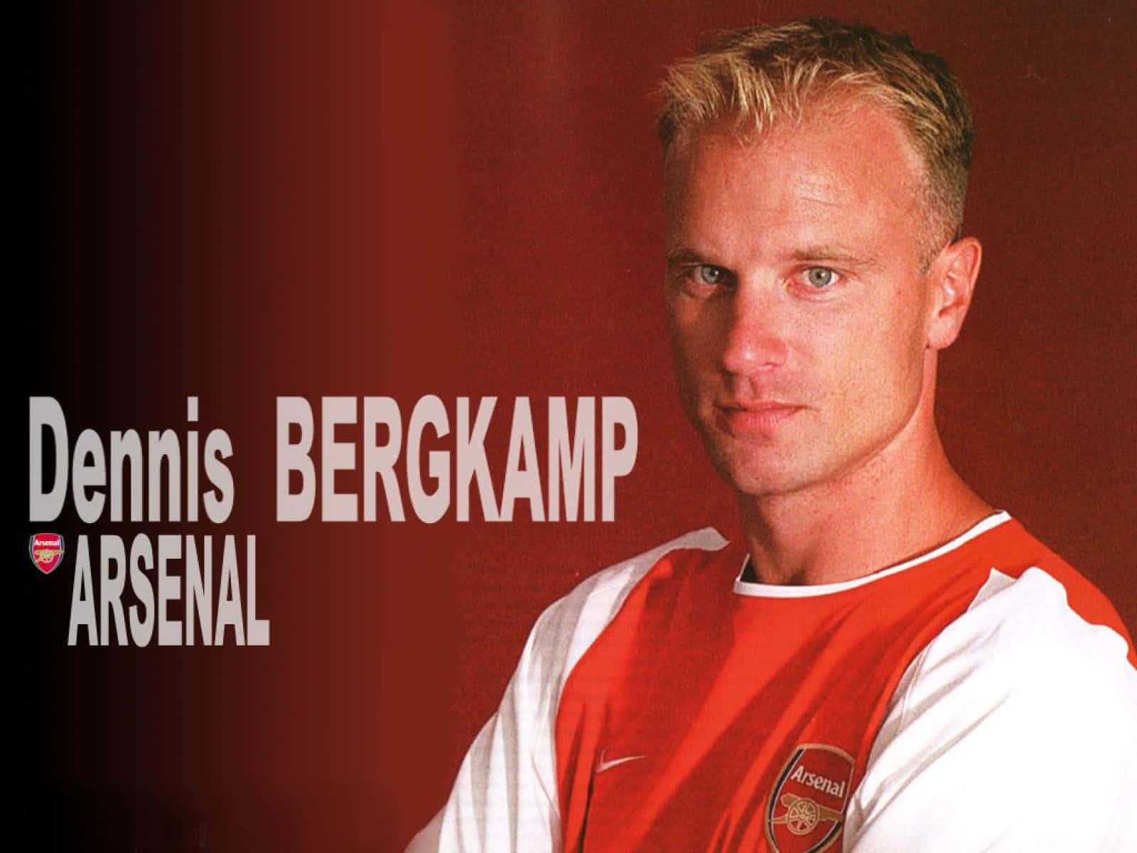 Dennis Bergkamp Arsenal FC tæt skud vægumslag Wallpaper