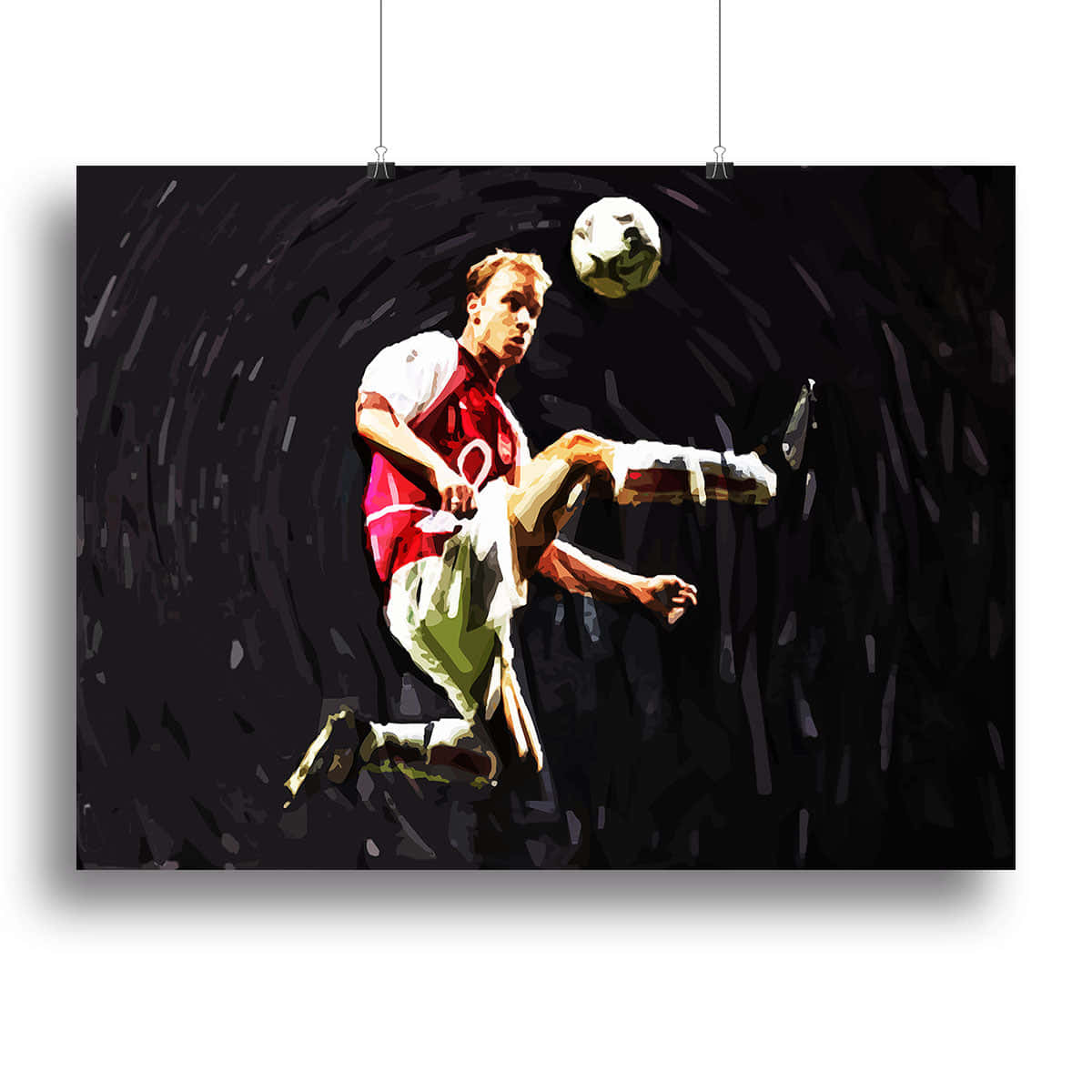 Denis Bergkamp maleri kunst flydende ramme lærred Wallpaper
