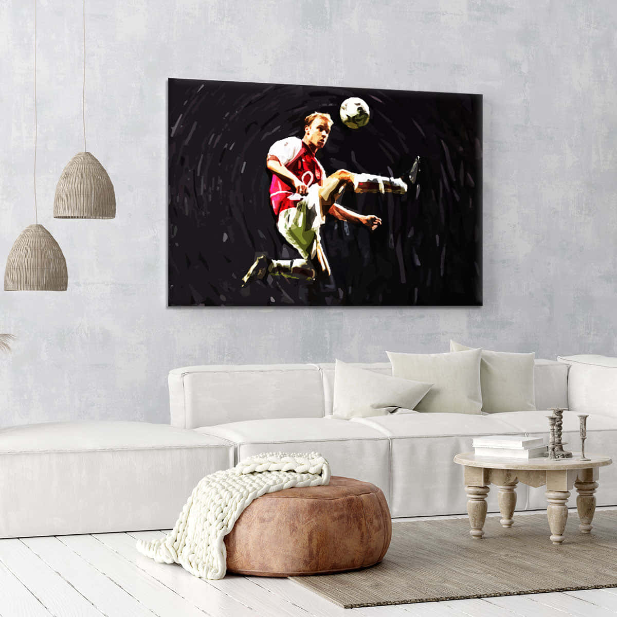 Artede La Pintura De Dennis Bergkamp Para La Pared De La Sala De Estar. Fondo de pantalla