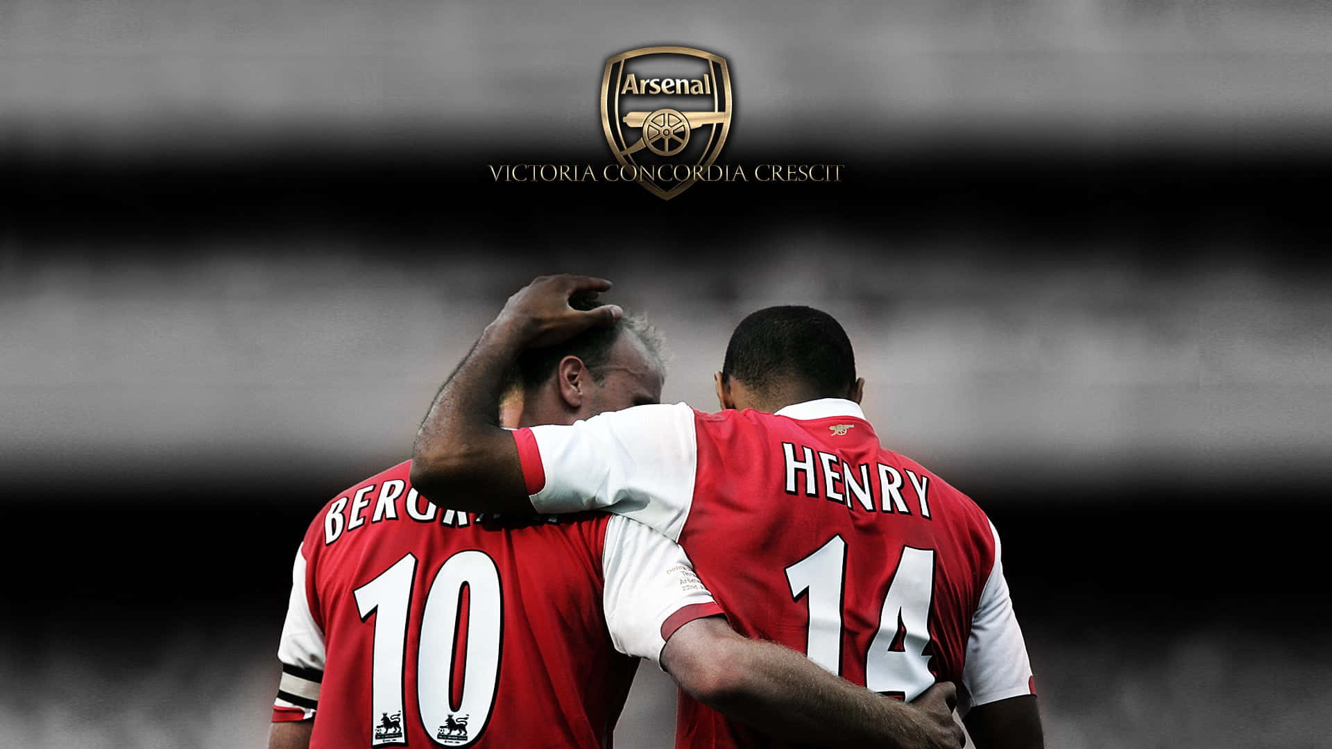Dennis Bergkamp Tapping Head Thierry Henry Wallpaper