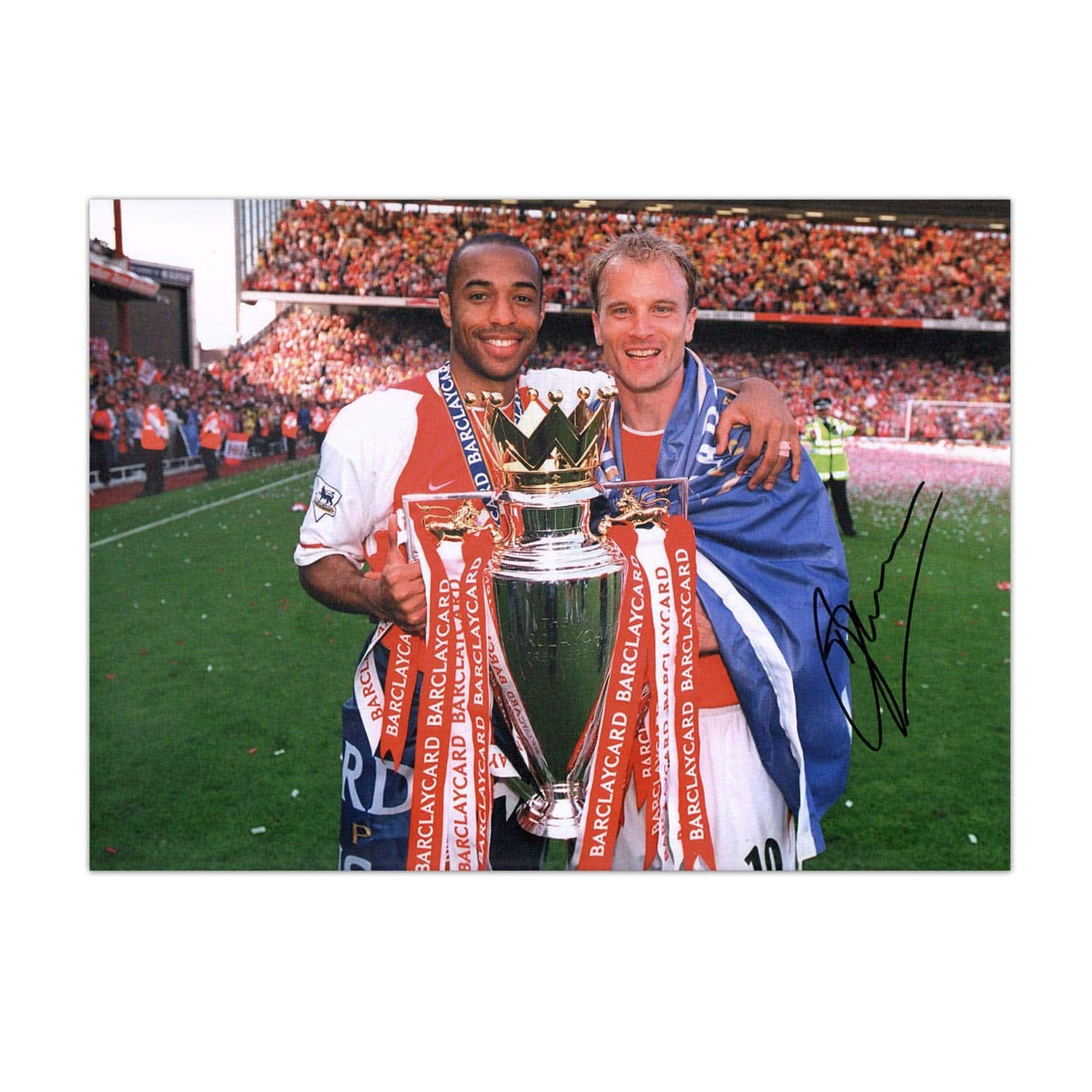 Dennis Bergkamp Thierry Henry Premier League Trophy Wallpaper