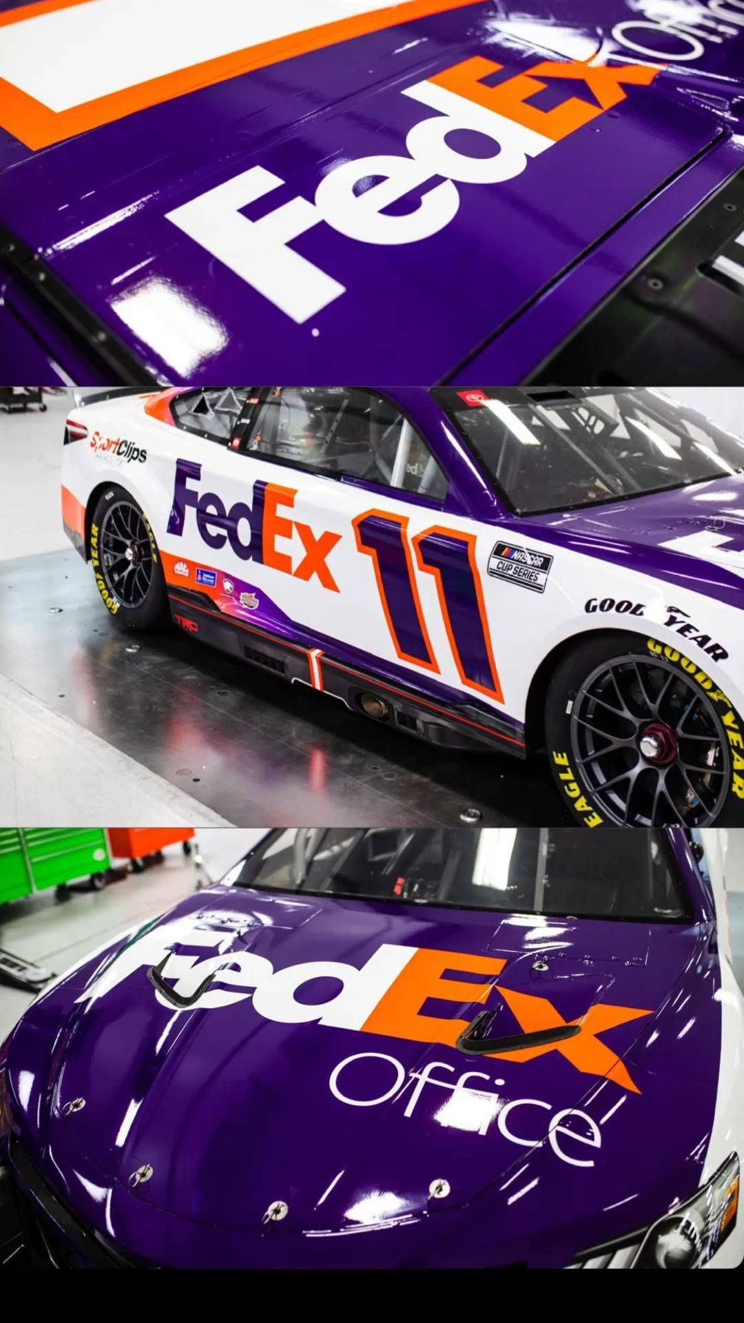 Denny Hamlin’s FedEx Race Car Wallpaper