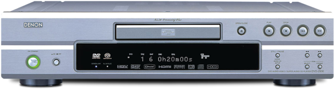 Denon D V D Player Front View PNG