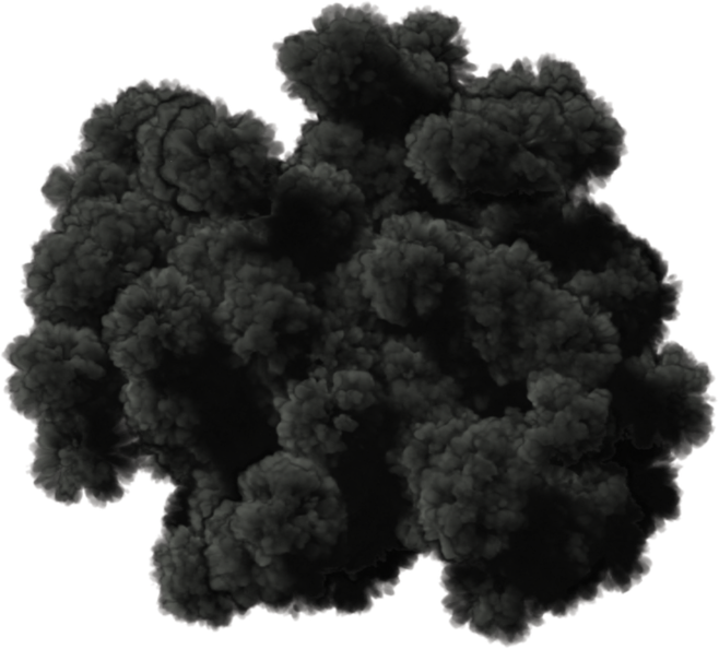 Dense Black Smoke Clouds PNG