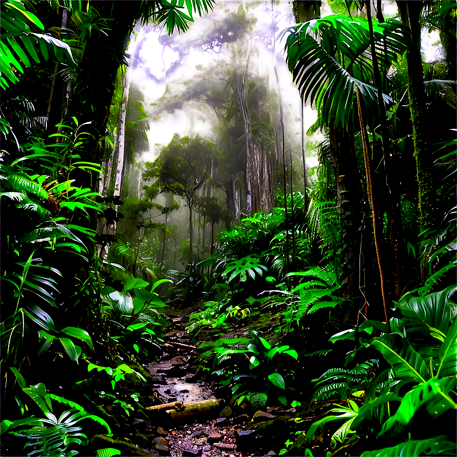 Dense Jungle Trekking Route Png 06202024 PNG