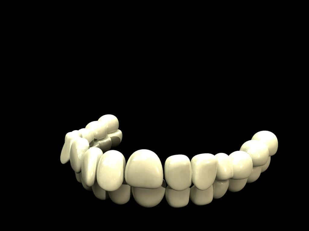 A Model Of A Tooth On A Black Background