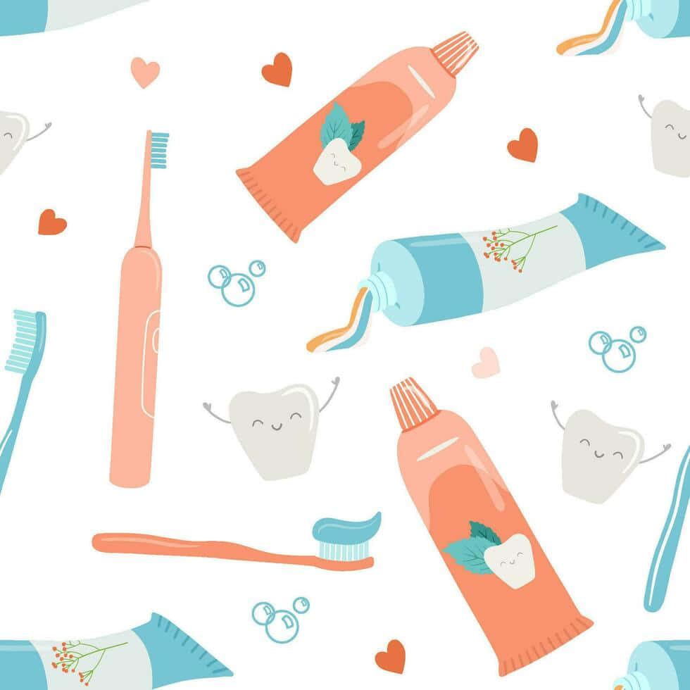 Dental_ Hygiene_ Pattern_ Illustration Wallpaper