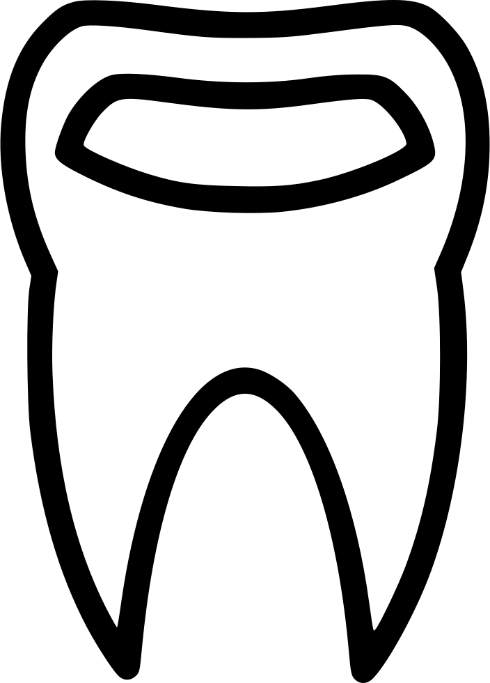 Dental Icon Simple Tooth Outline PNG