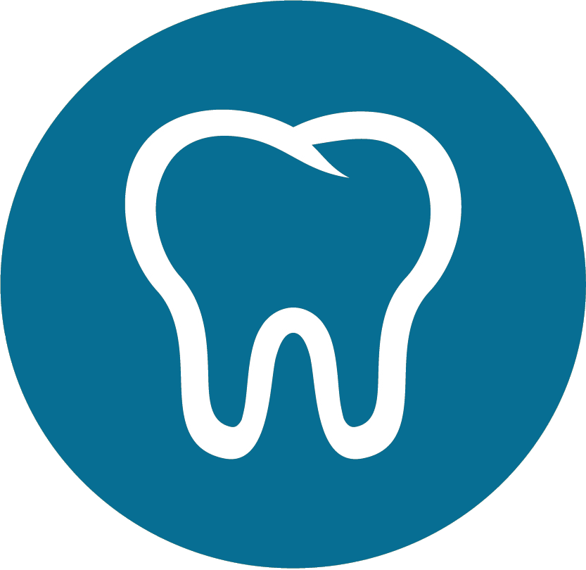 Dental Logo Blue Background PNG