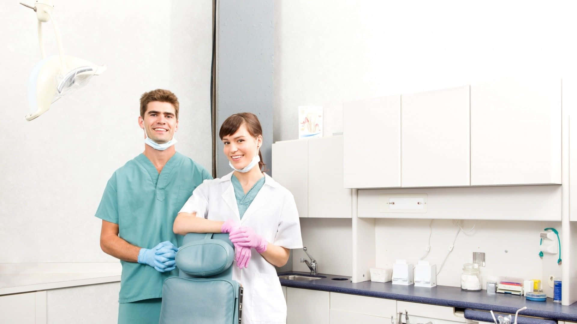 Friendly Dentist with Patient in Modern Dental Office