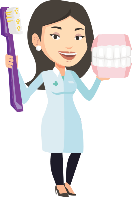 Download Dentist Cartoon Holding Toothbrushand Teeth Model.png ...