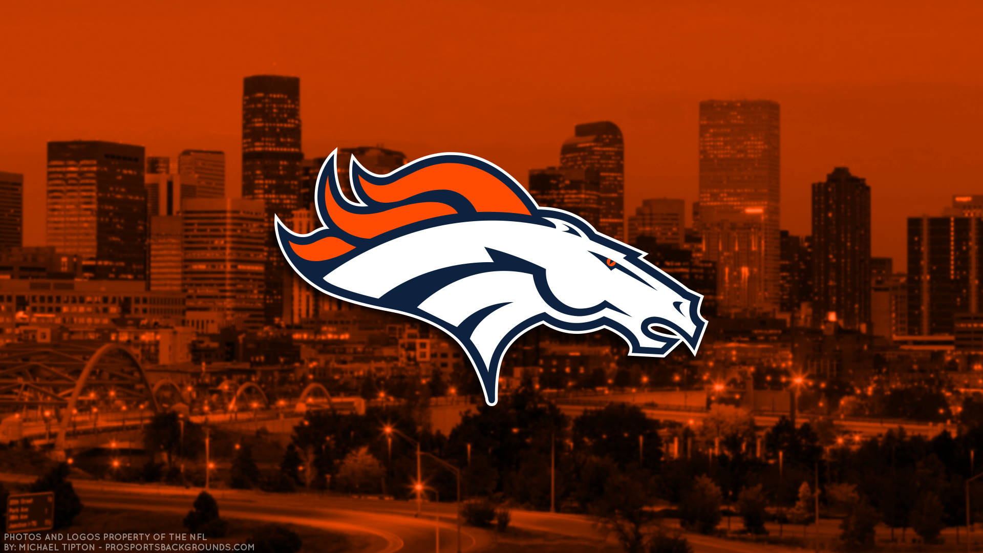 Denver Broncos City Background Wallpaper