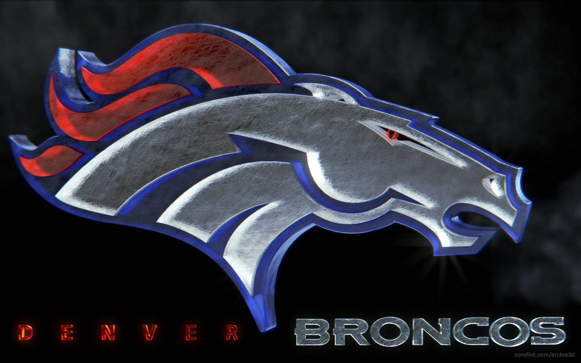 Se den berømte orange og blå Denver Broncos-logo skinne på din iPhone. Wallpaper