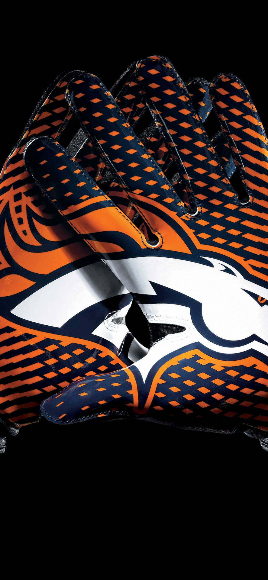 Dinver Broncos iPhone-tapet: Et professionelt tapet med Denver Broncos-logo og mønster. Wallpaper