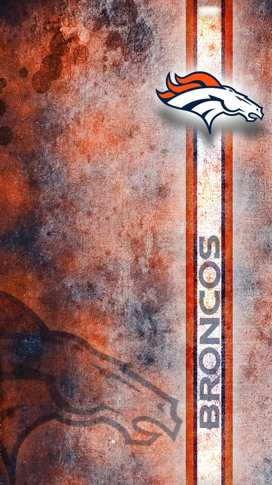 Fondode Pantalla De Los Denver Broncos Con El Logo De La Línea Para Iphone. Fondo de pantalla