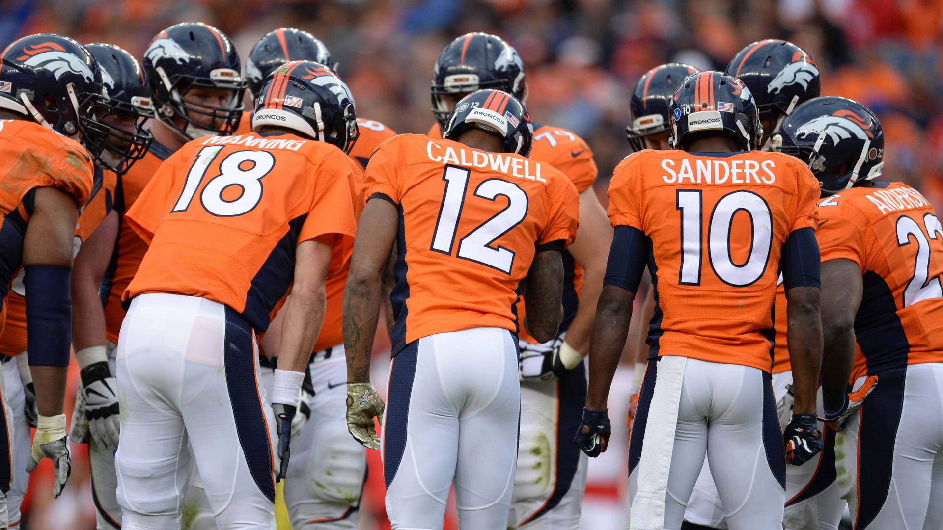 Denver Broncos NFL Team Huddle Wallpaper