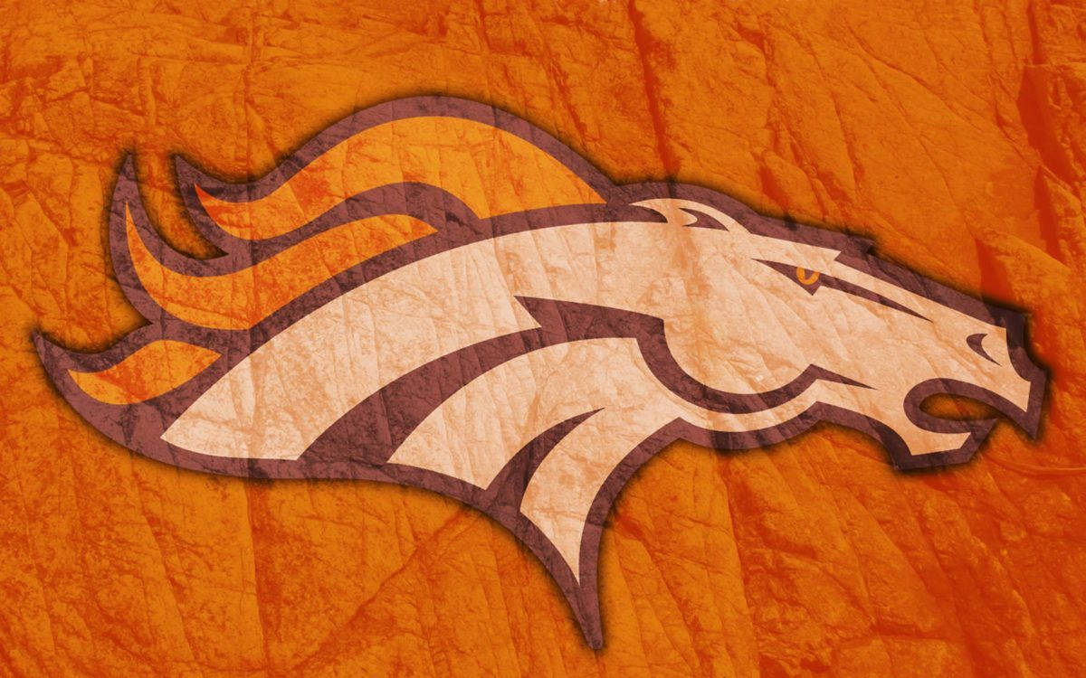 Denverbroncos Orange Hästlogotyp Wallpaper
