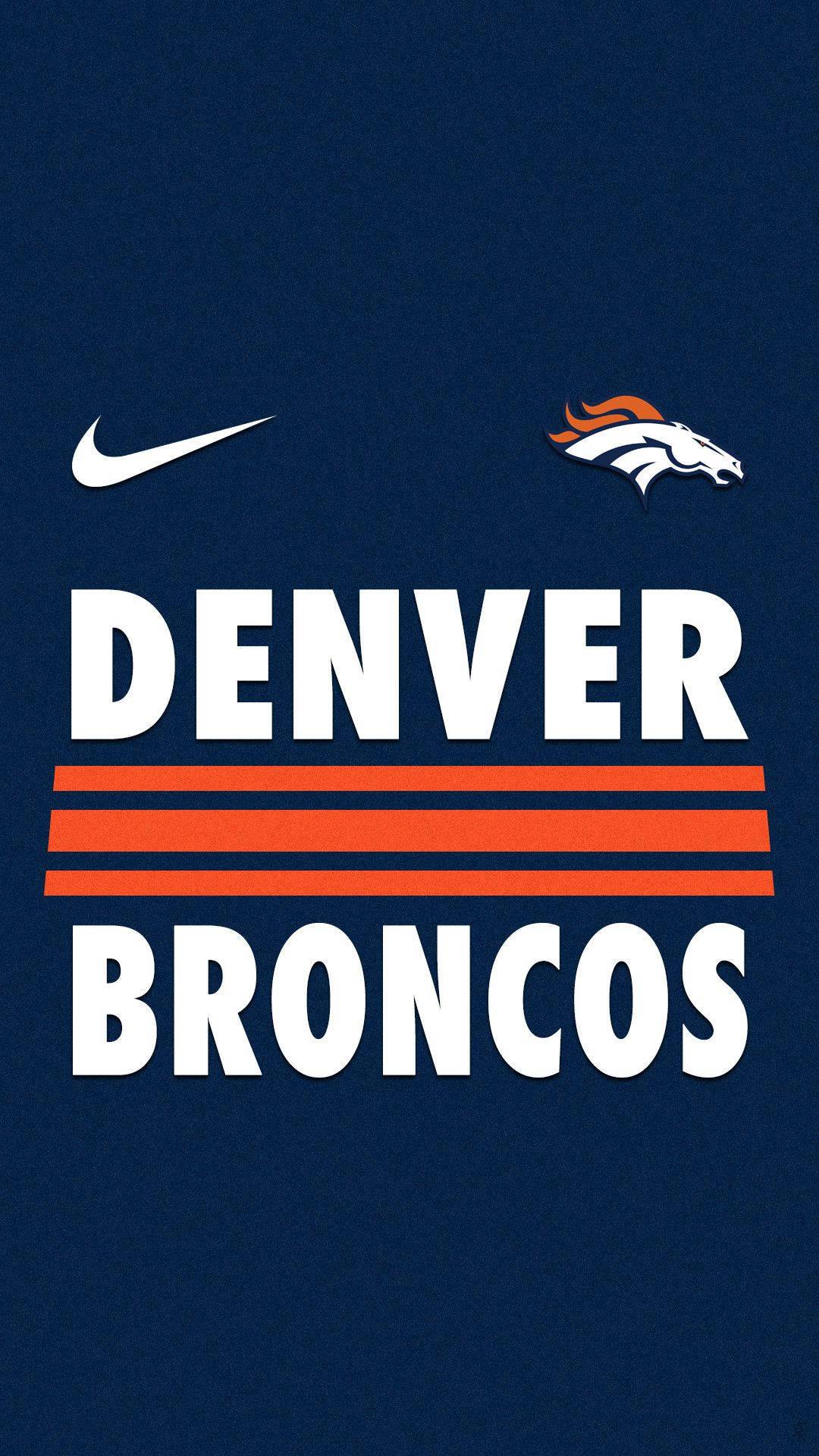 Denver Broncos Printed In Text Wallpaper