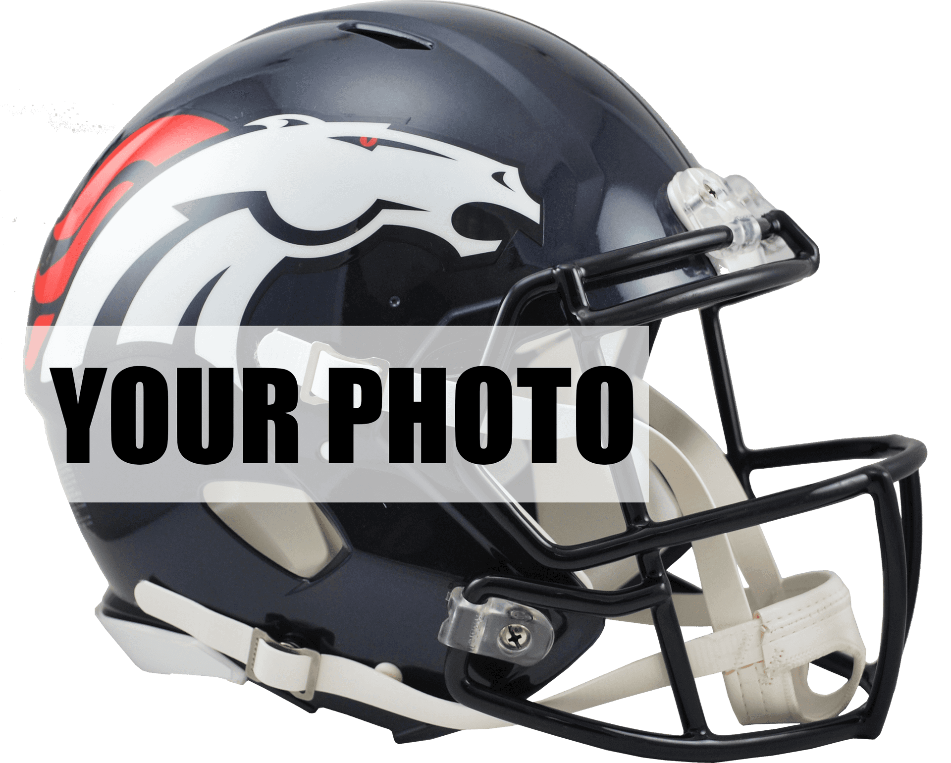 Denver Football Helmet Custom Photo Template PNG