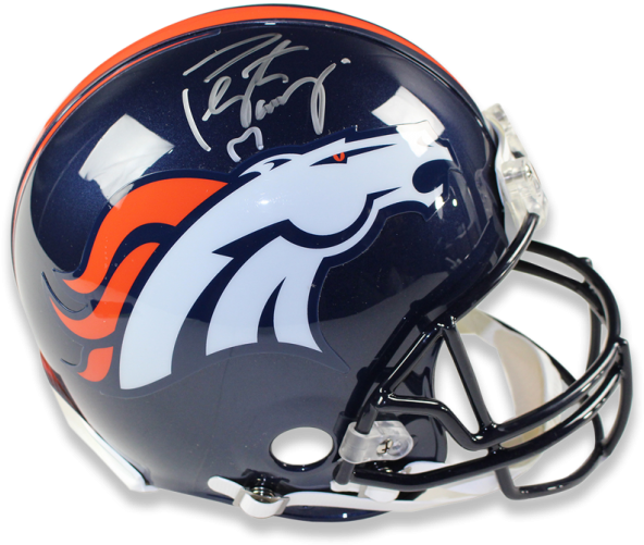 Denver Football Helmet Signed PNG