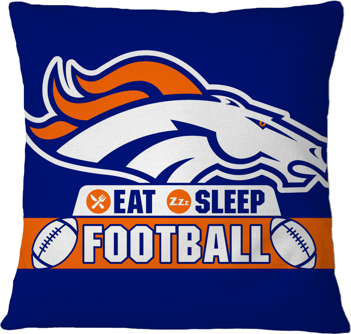 Denver Football Themed Cushion PNG