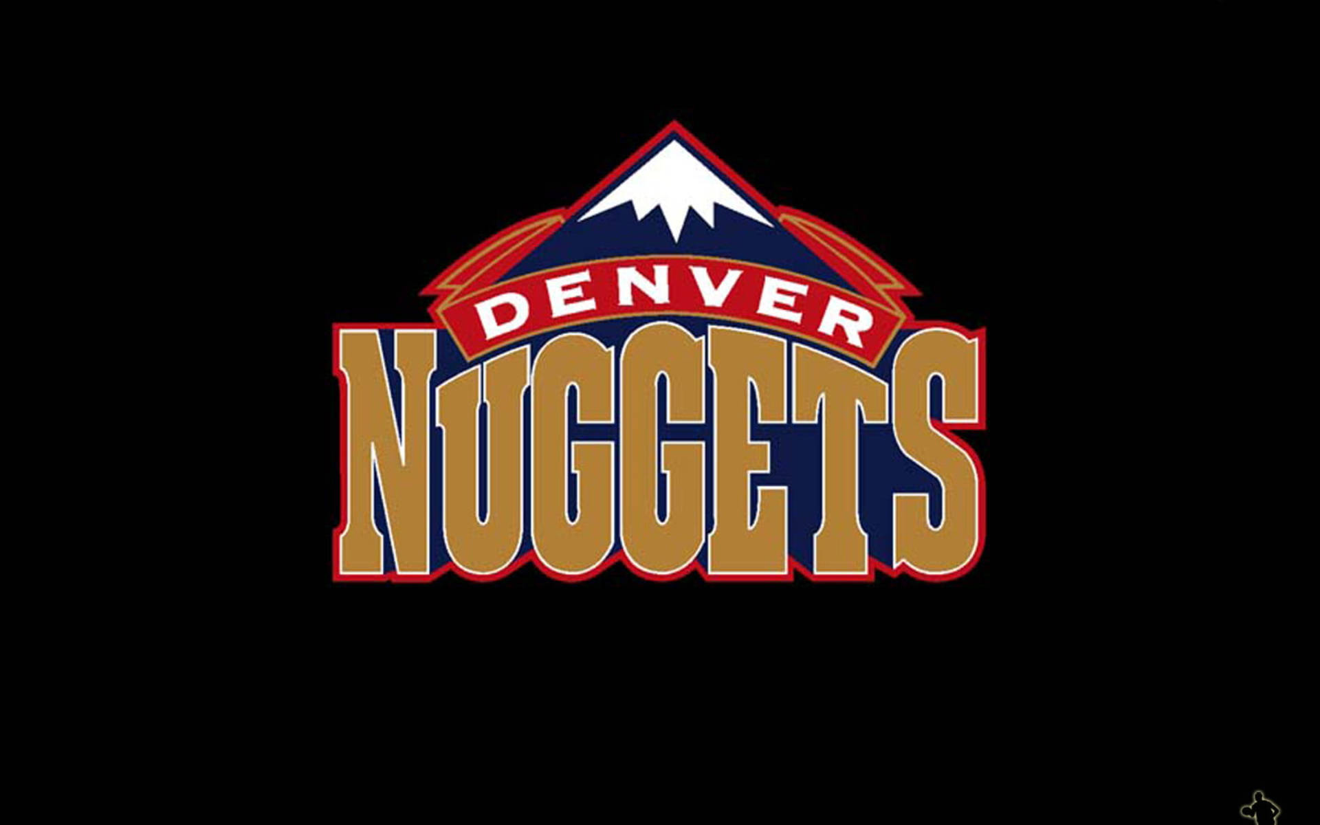Emblema Dei Denver Nuggets In Nero Sfondo